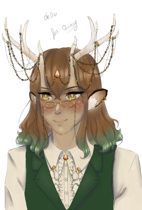 Quincy PNG Vtuber - classic lineart