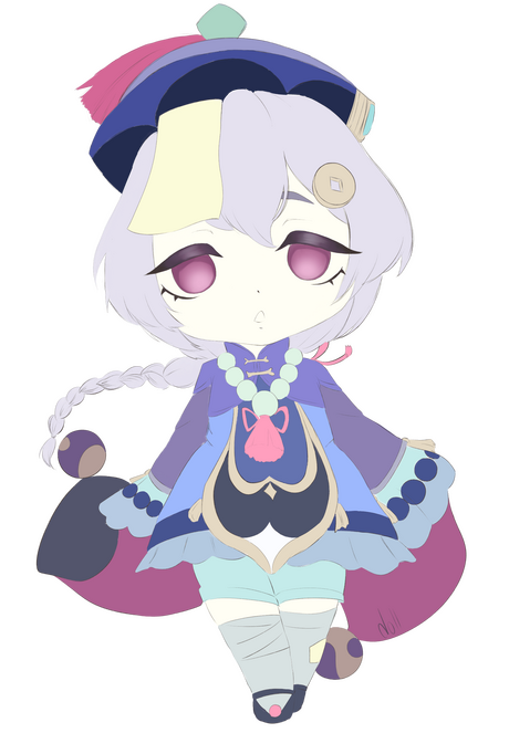 qiqi flat color - chibi